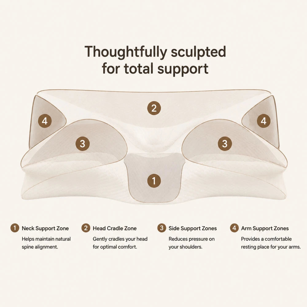ERGONOMIC CERVICAL MEMORY FOAM PILLOW
