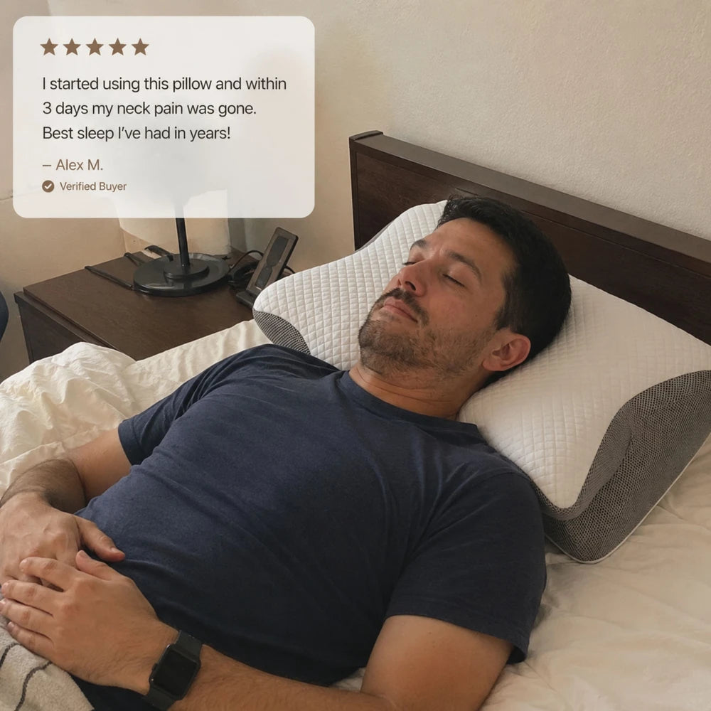 ERGONOMIC CERVICAL MEMORY FOAM PILLOW