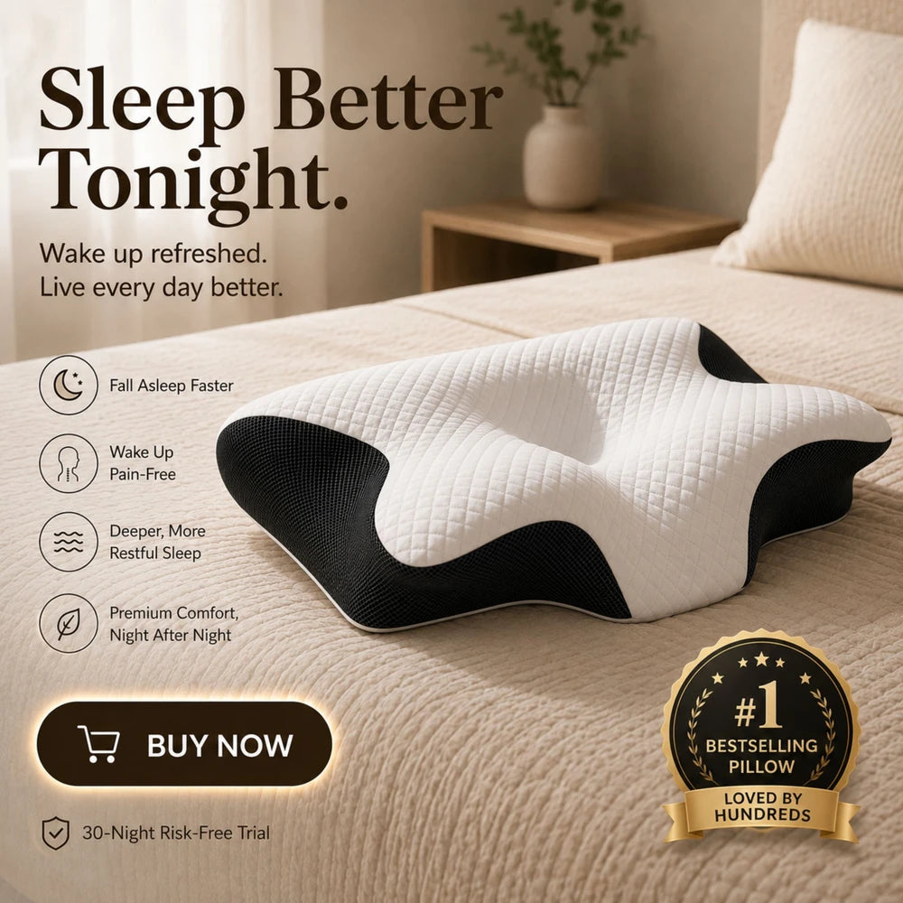 ERGONOMIC CERVICAL MEMORY FOAM PILLOW
