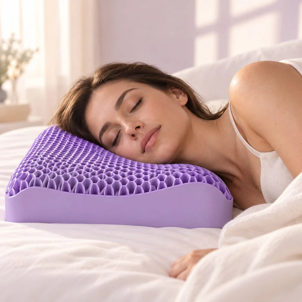 Breathable TPE Air Layer Cervical Pillow