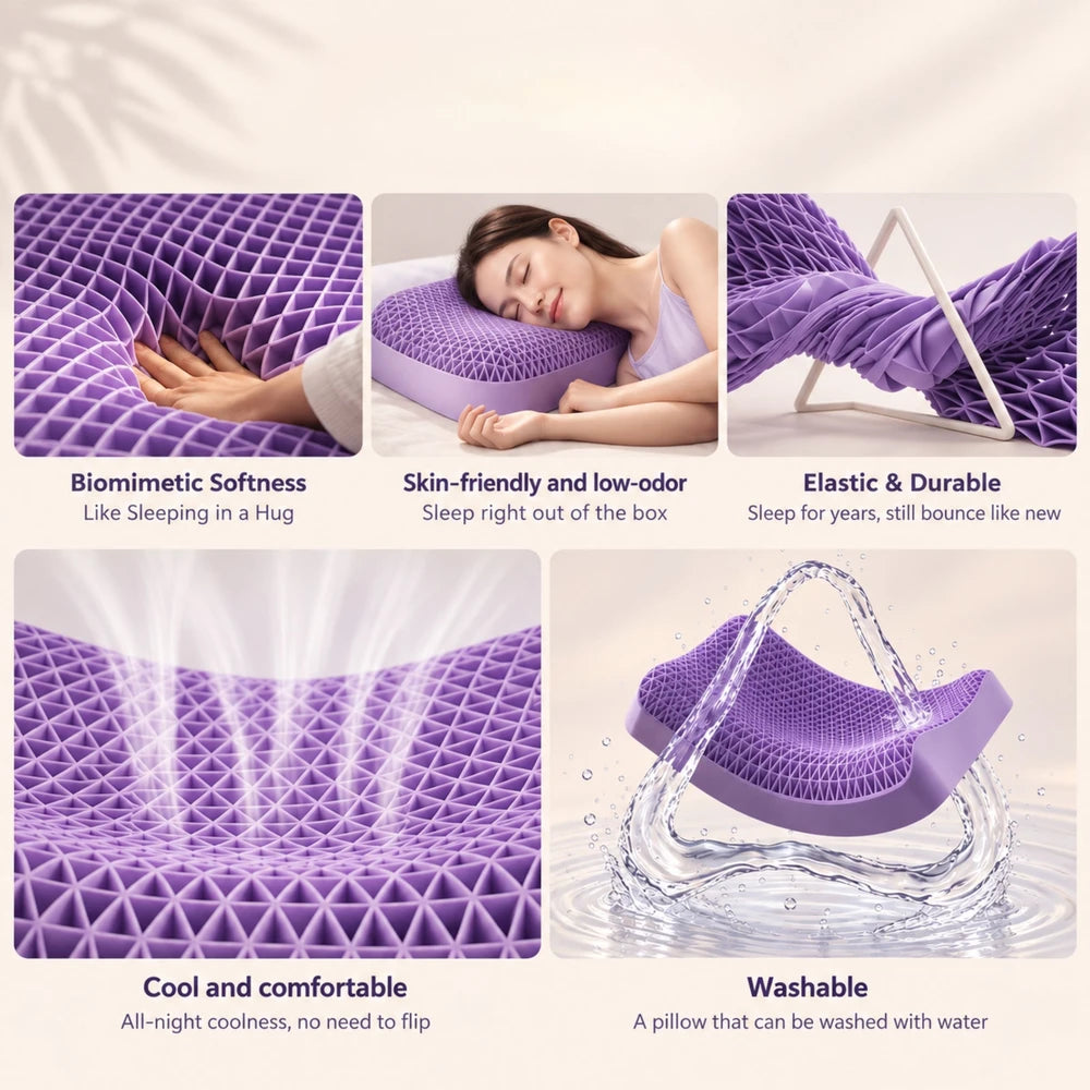 Breathable TPE Air Layer Cervical Pillow
